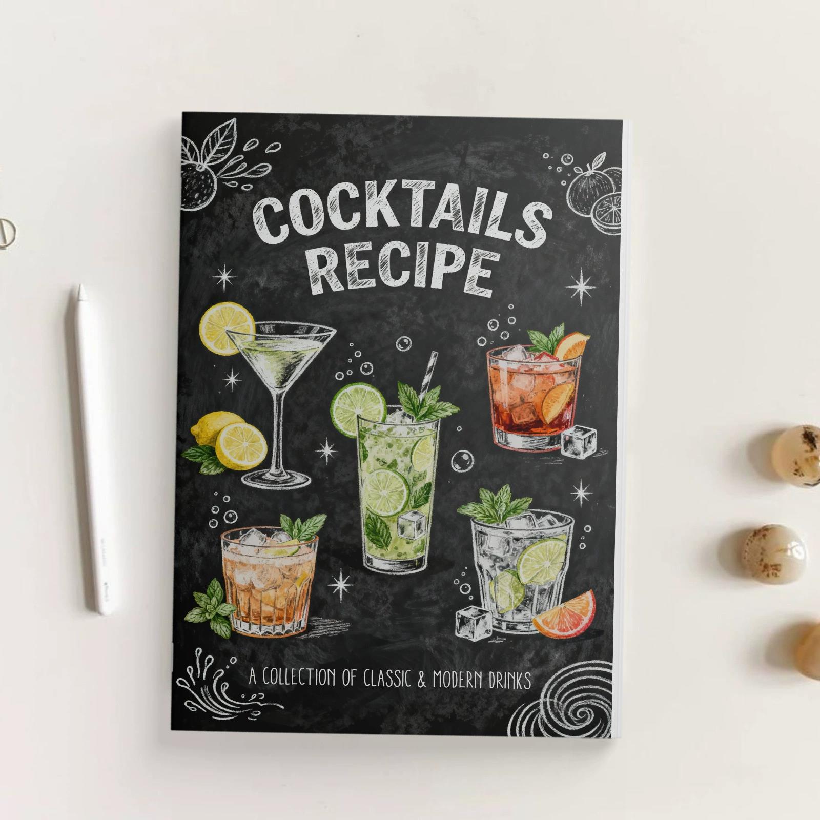 Cocktail Recipe Book - Klasyczna i nowoczesna książka z przepisami
