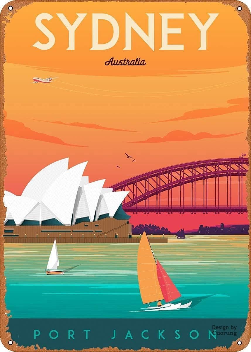 Home Bar Sydney - Dekoracja do męskiej jaskini, metalowy szyld