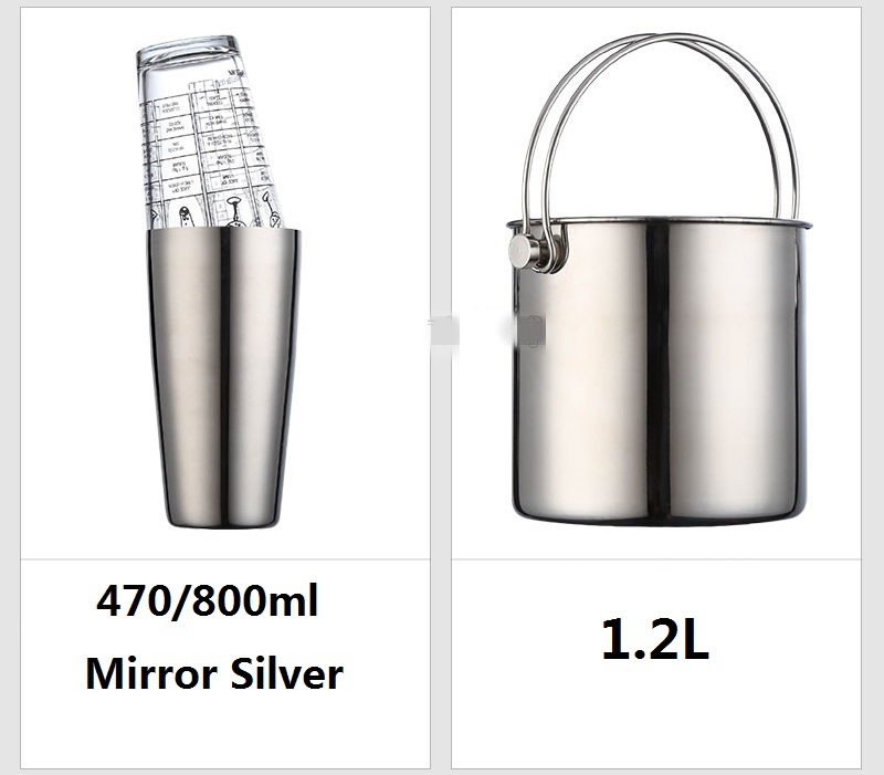 Boston Shaker Set - Zestaw barmański ze stali nierdzewnej: shaker