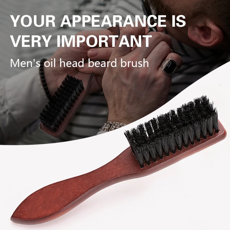 Home Barbershop - Fryzjer profesjonalny drewniany uchwyt szczotka do