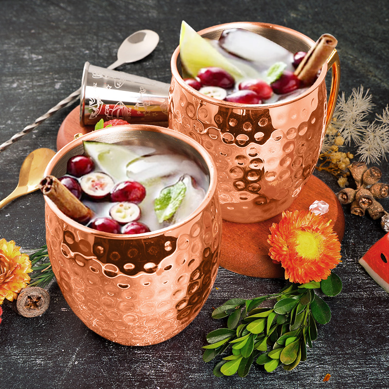 Mule Copper Mug - Kubki Moscow Mule ze stali nierdzewnej,