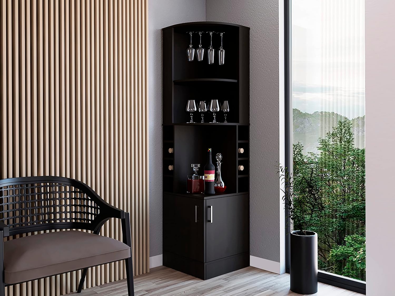 Szafka barowa narożna z 2 półk – Home Bar Shelves recenzja i cena
