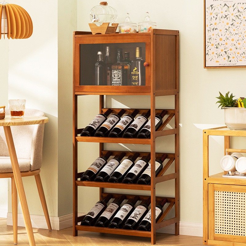 Stojak na wino z litego bambus – Home Bar Shelves recenzja i cena