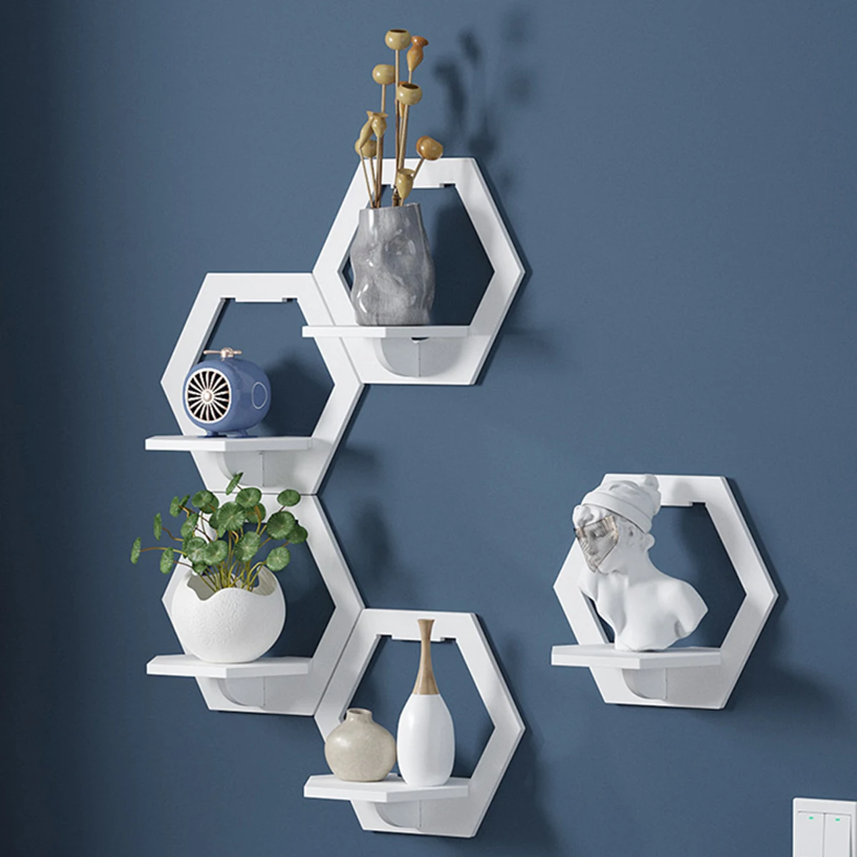 3Pcs Sześciokątna półka ścienn – Home Bar Shelves recenzja i cena