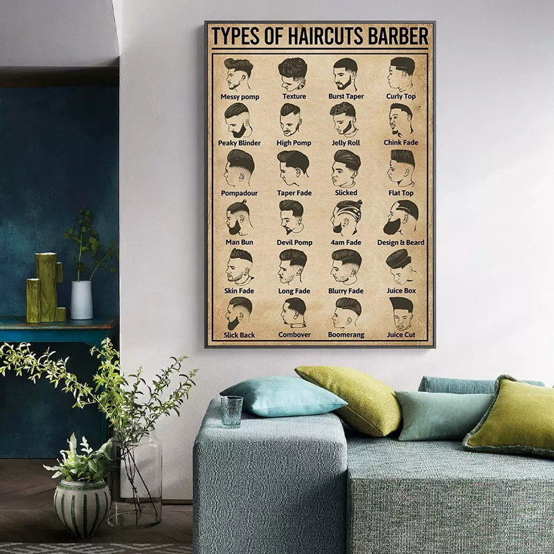 Bezramowy, retro plakat fryzje – Home Barbershop recenzja i cena