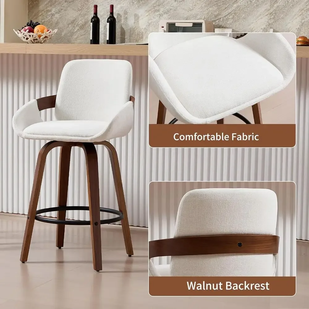 Beżowe obrotowe stołki barowe  – Home Bar Stools recenzja i cena