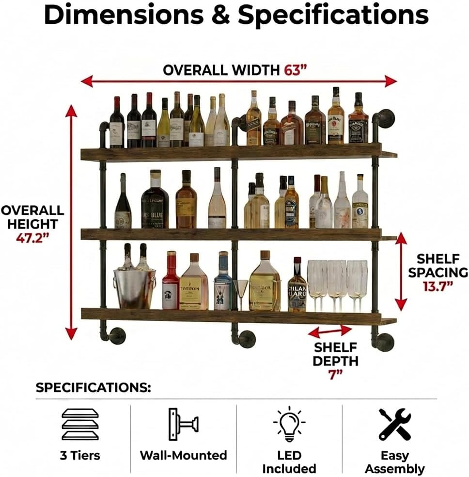 Półka na wino do montażu na śc – Home Bar Stand recenzja i cena