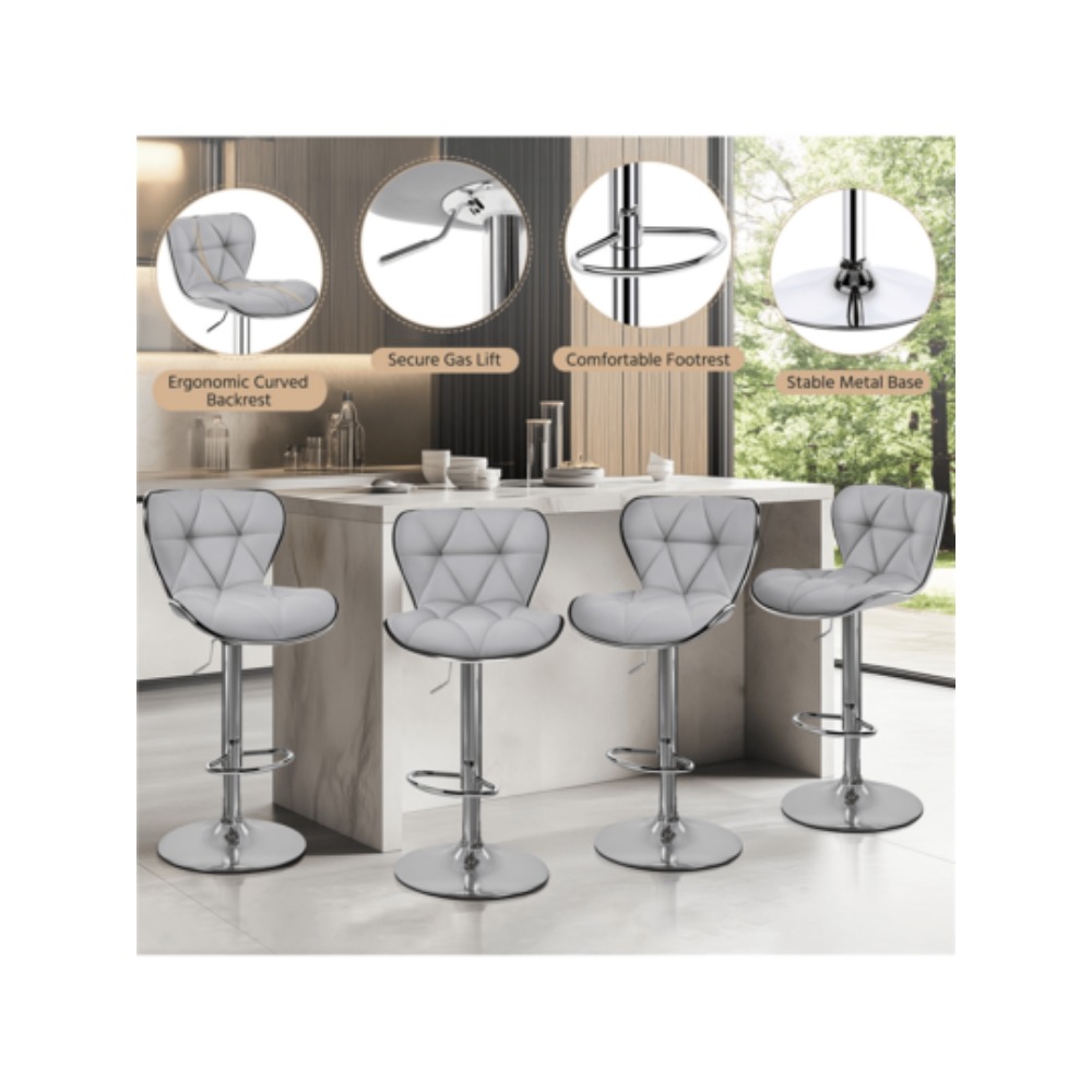 Zestaw 2 regulowanych stołków  – Home Bar Stools recenzja i cena