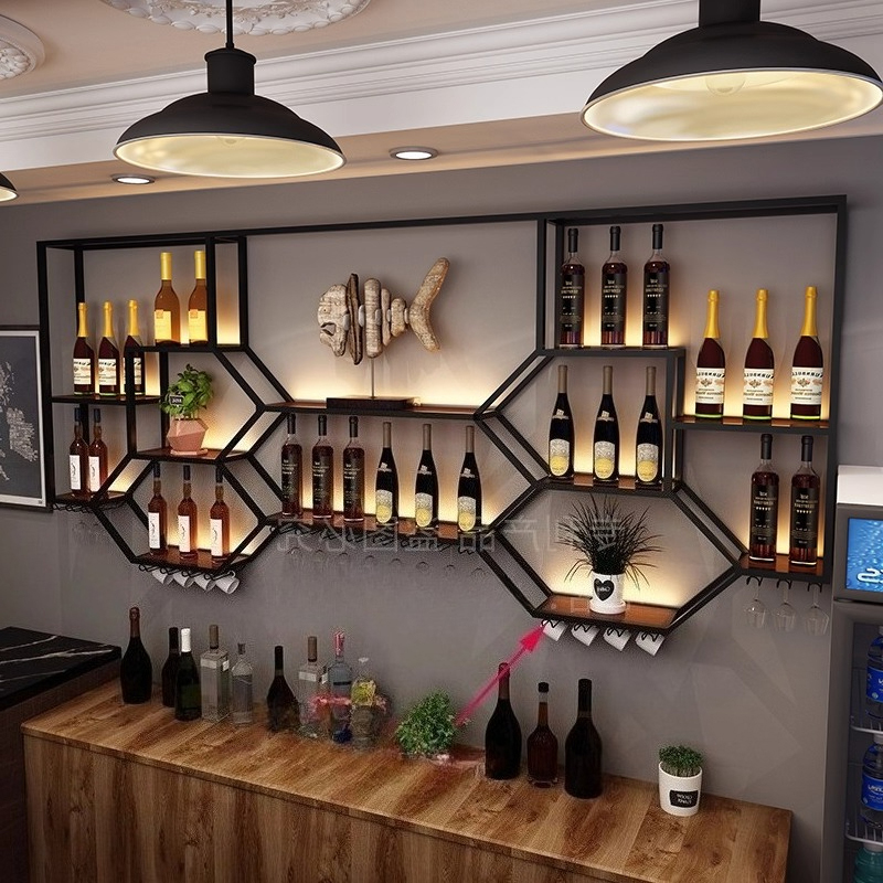 Metalowe półki Szafka na wino  – Home Bar Shelves recenzja i cena